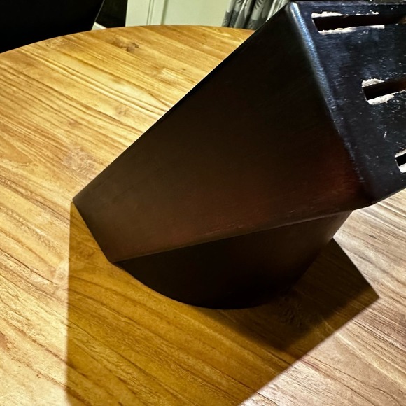 Shun Bob Kramer Sur La Table Solid Wooden Block for 7 Piece Kitchen Knife Set - Picture 7 of 10